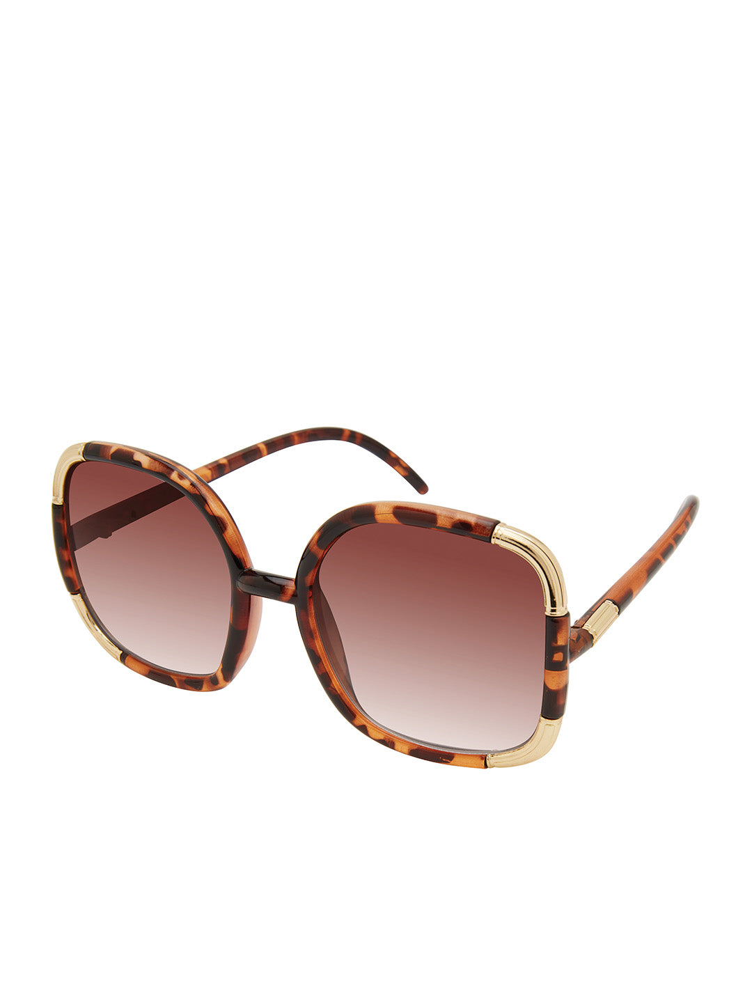 Jessica Simpson Accessories Over-Sized Oval Sunglasses in Tortoise