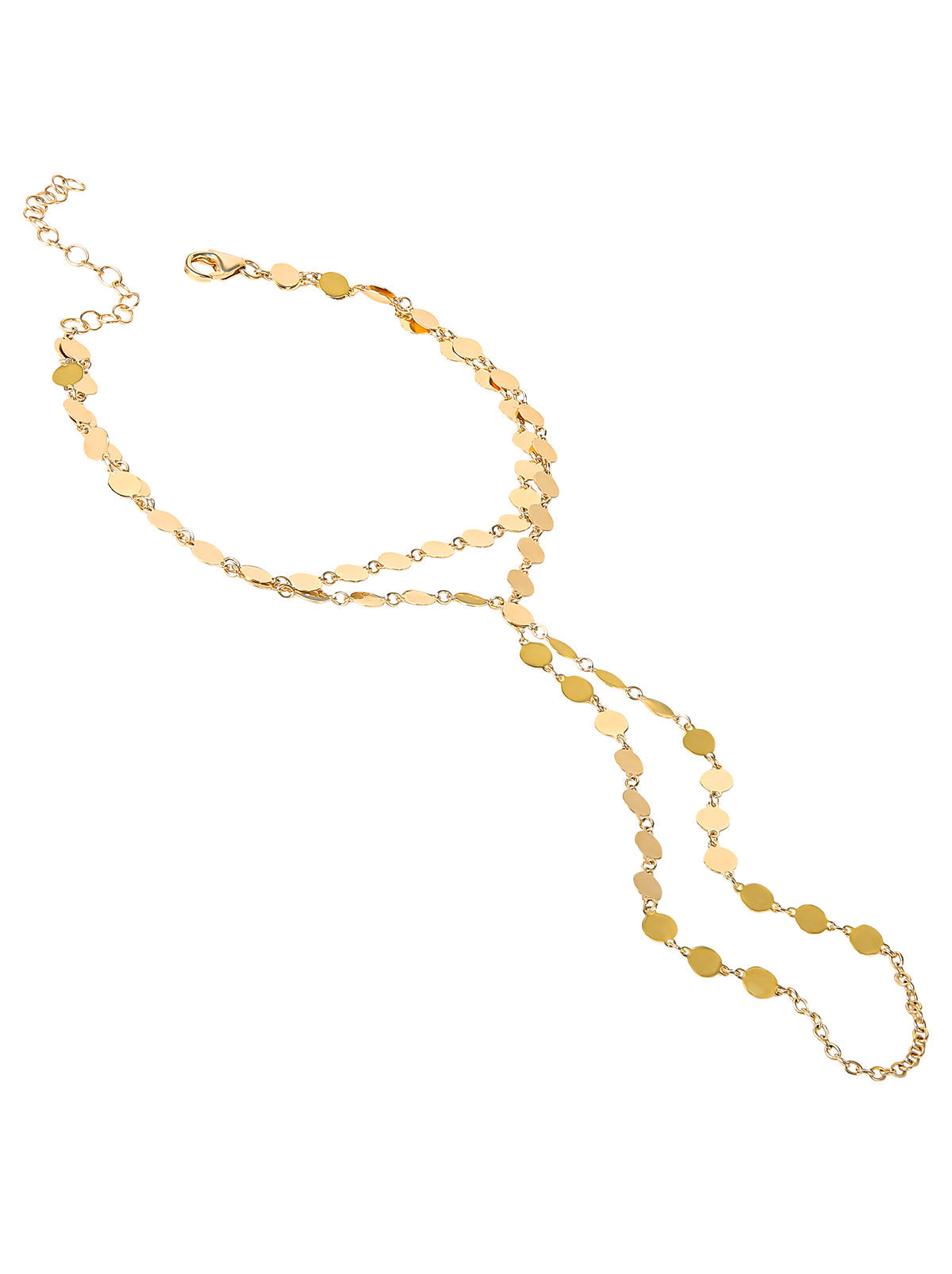 Jessica Simpson Accessories Demi Fine Hand Chain in Gold Confetti