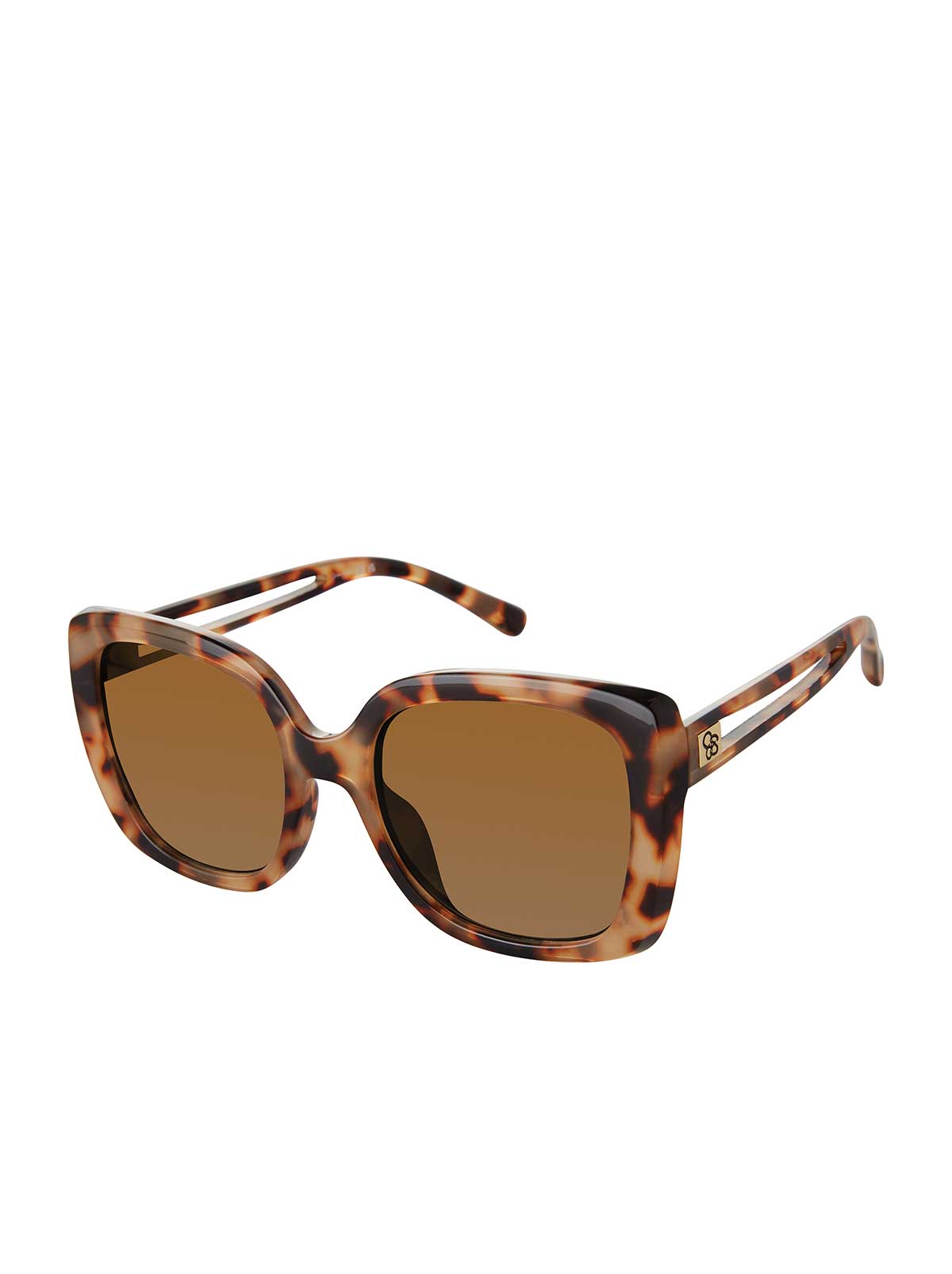 Jessica Simpson Accessories Glamorous Cat Eye Vented Temple Sunglasses in Tortoise