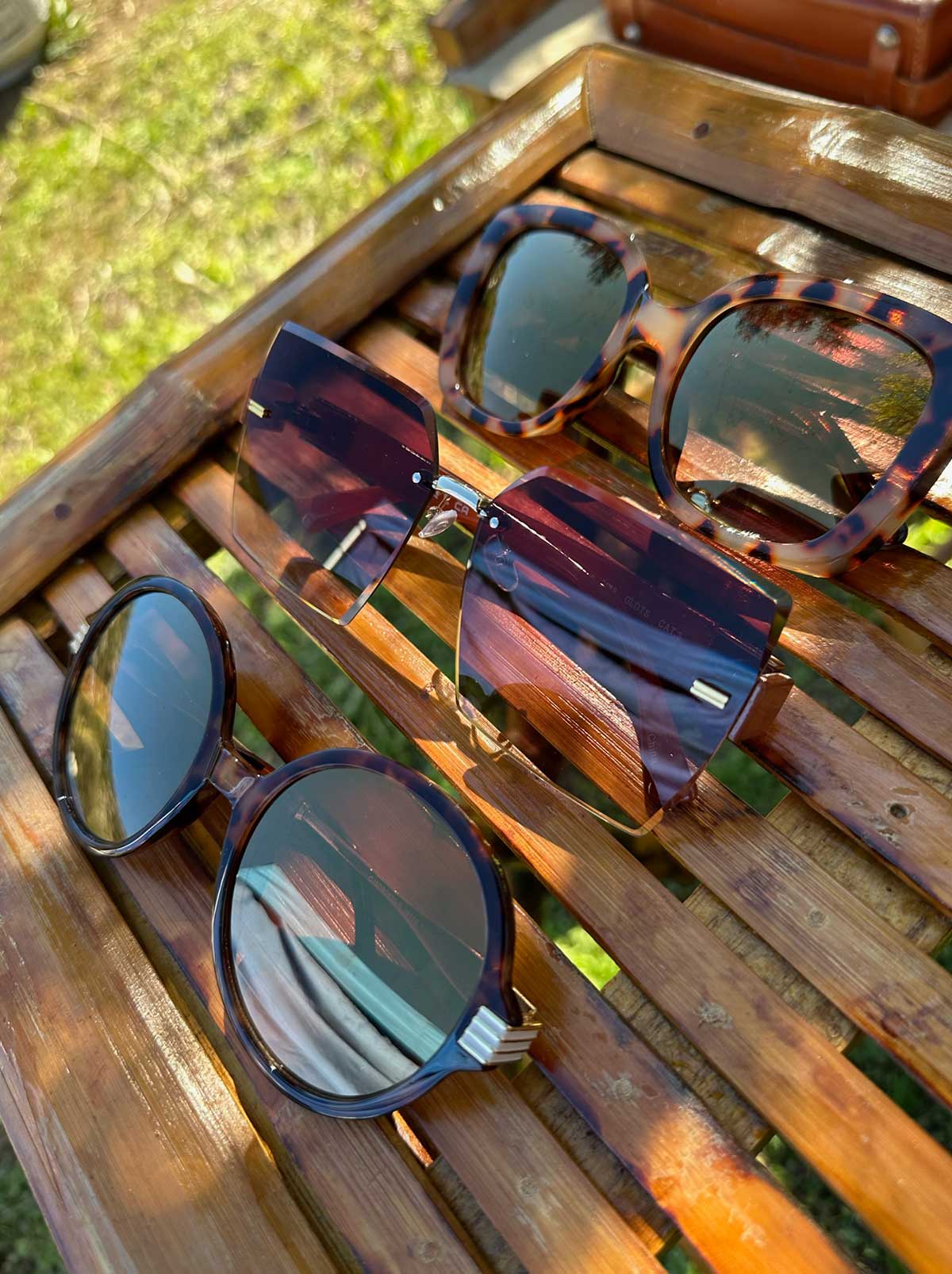 Jessica Simpson Accessories Glamorous Cat Eye Vented Temple Sunglasses in Tortoise