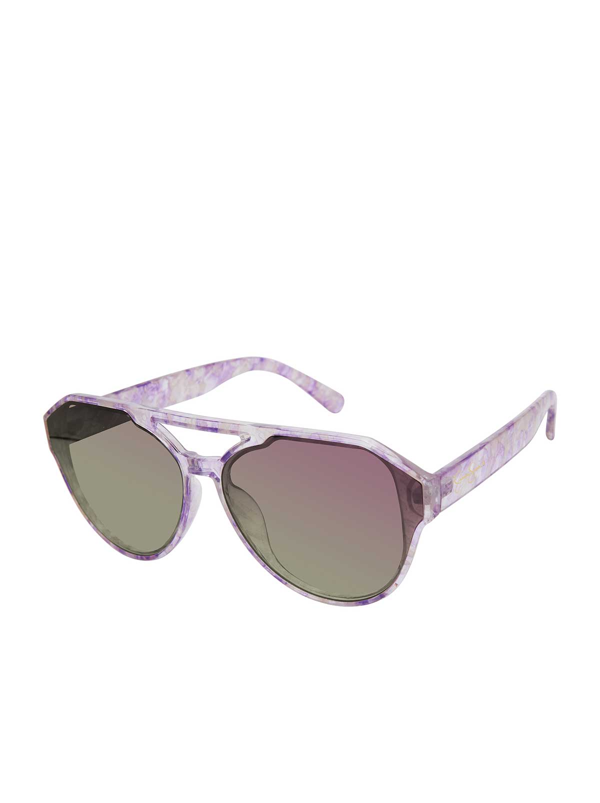 Jessica Simpson Accessories Aviator Sunglasses in Lilac Marble