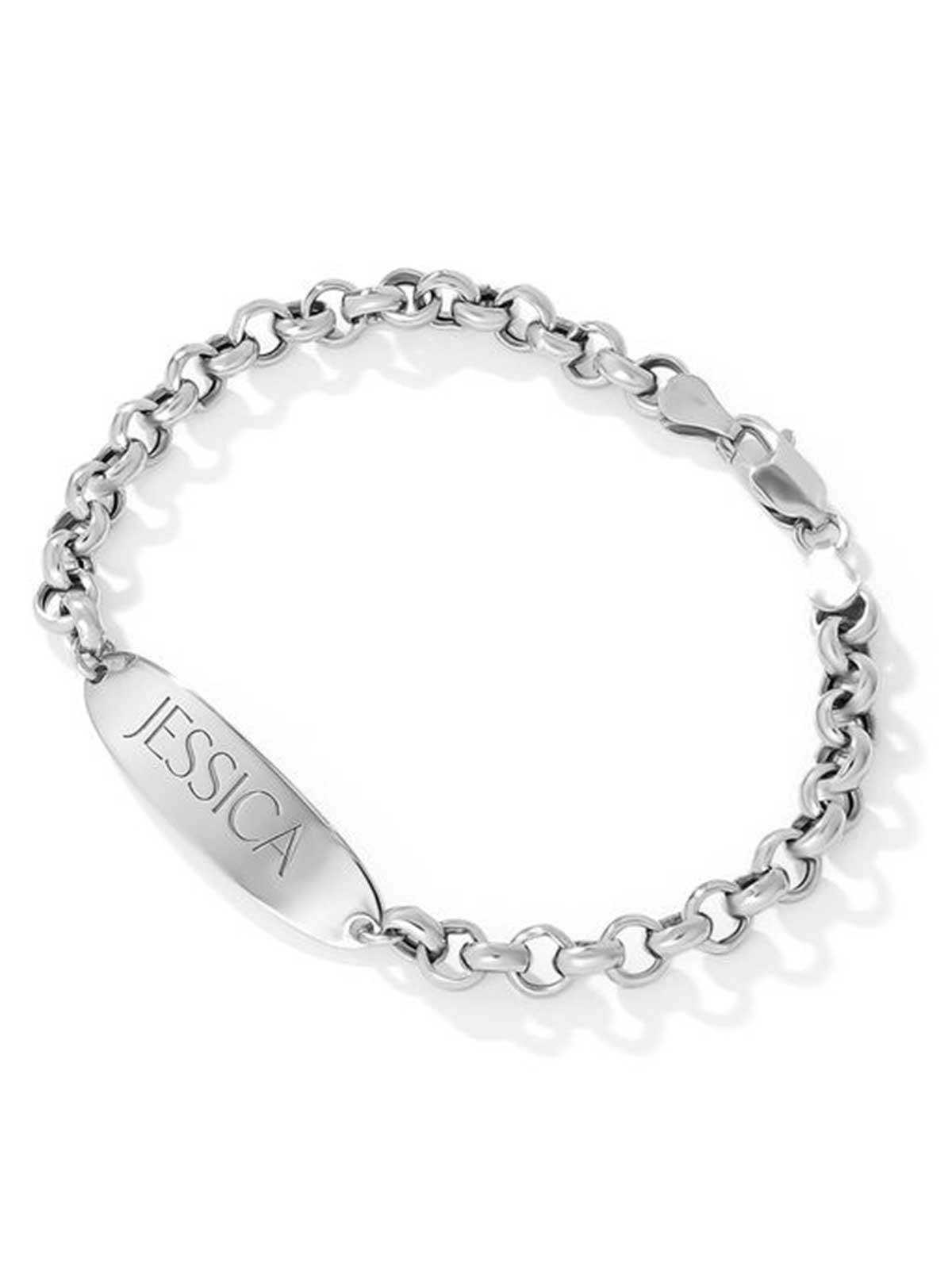 Jessica Simpson Accessories Personalized ID Bracelet in Sterling Silver