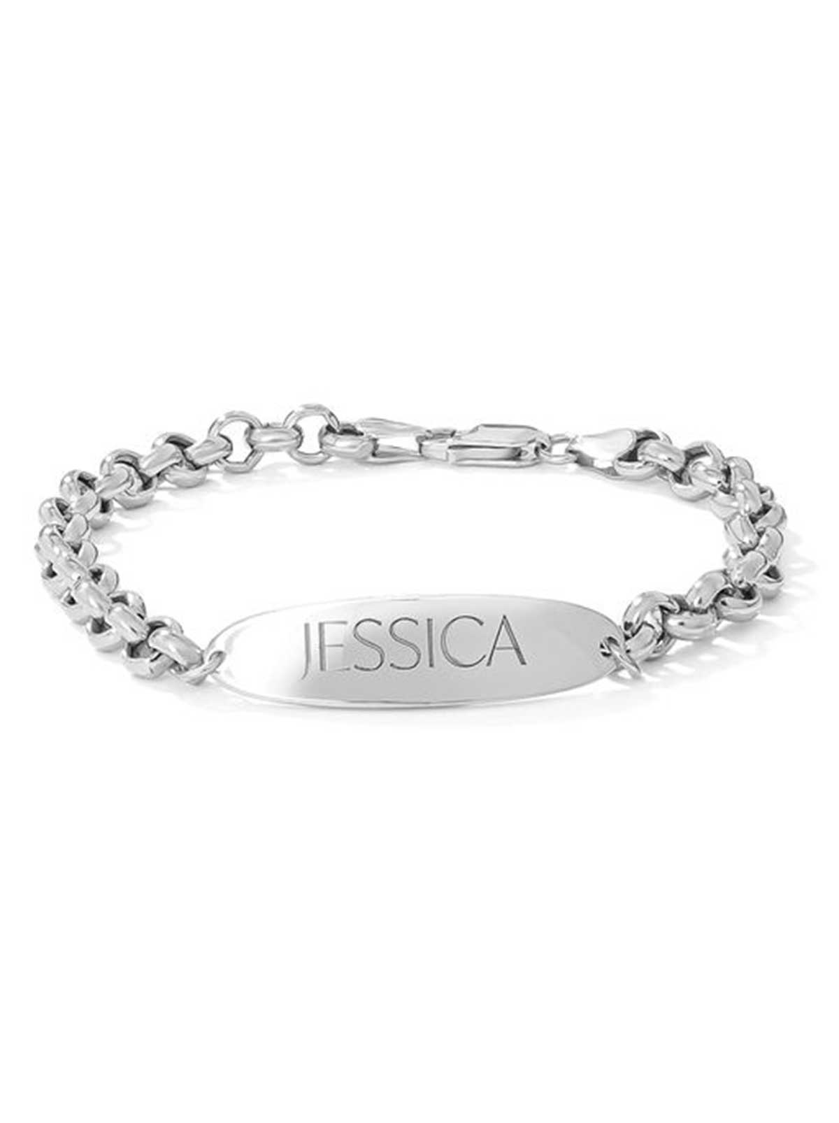 Jessica Simpson Accessories Personalized ID Bracelet in Sterling Silver