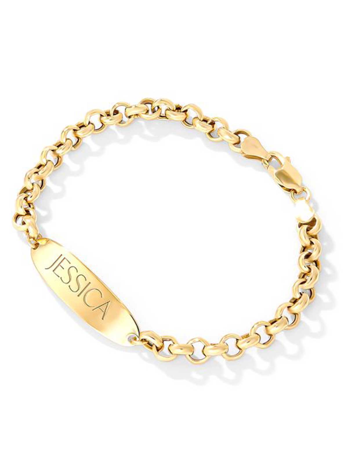 Jessica Simpson Accessories Personalized ID Bracelet in 18K Gold Plated