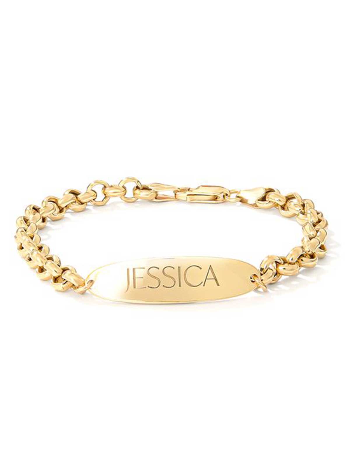 Jessica Simpson Accessories Personalized ID Bracelet in 18K Gold Plated
