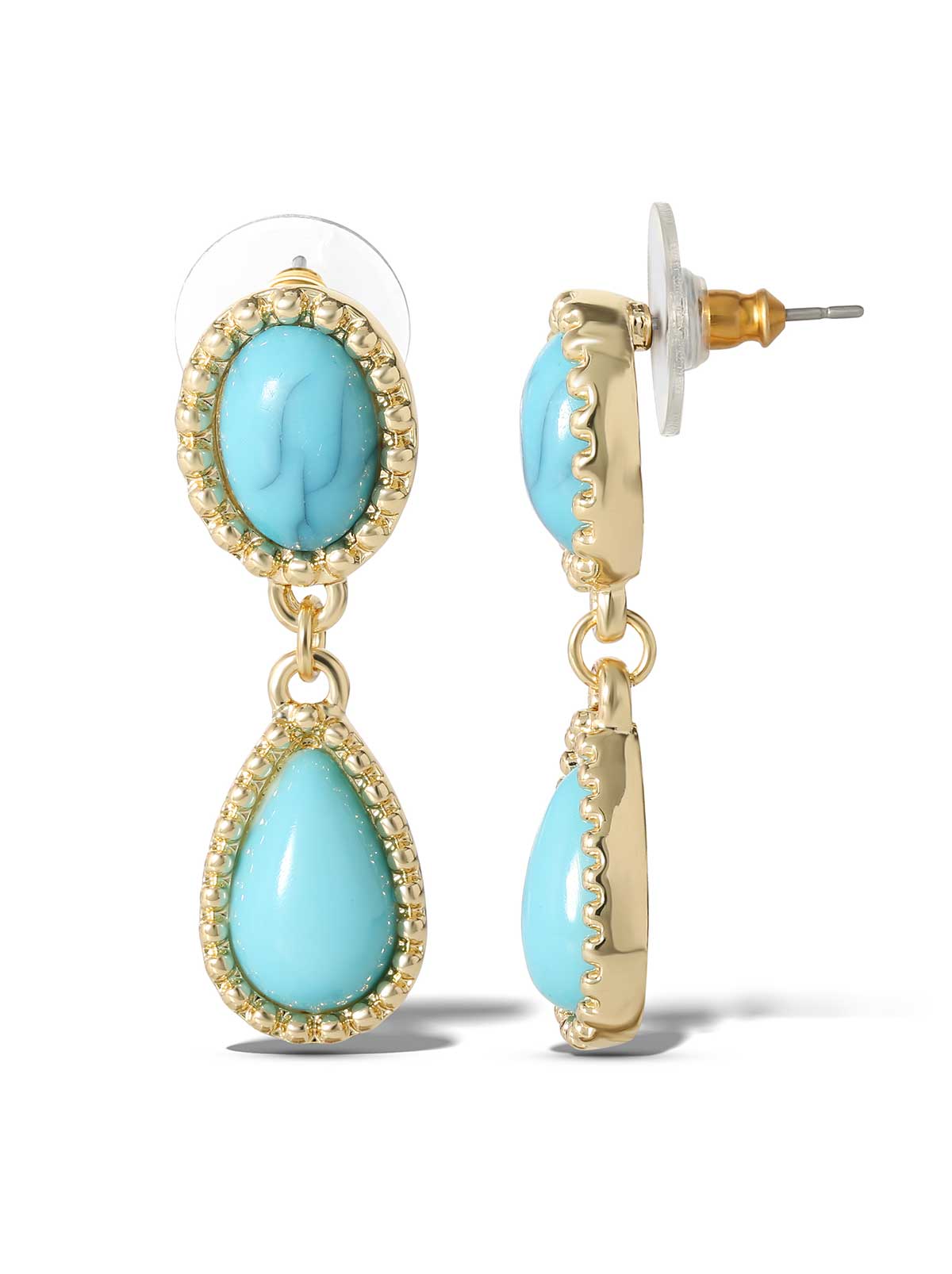 Jessica Simpson Accessories Turquoise Stone Drop Earrings