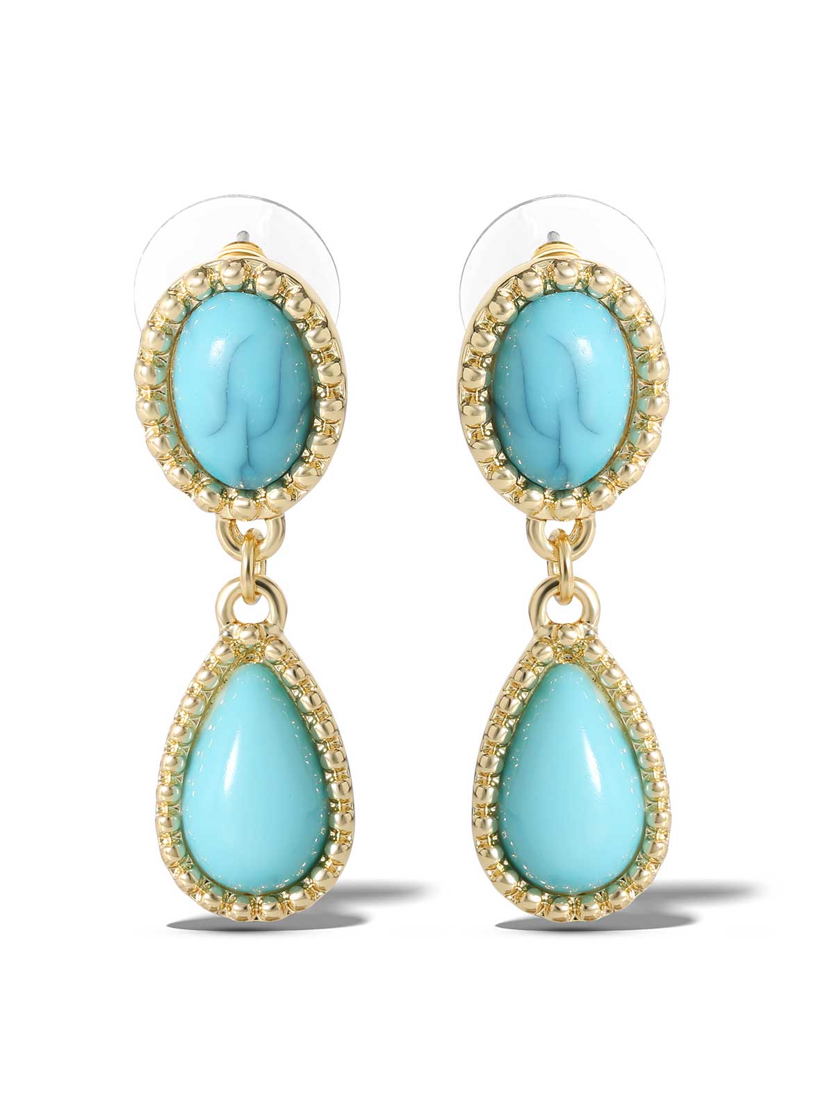 Jessica Simpson Accessories Turquoise Stone Drop Earrings