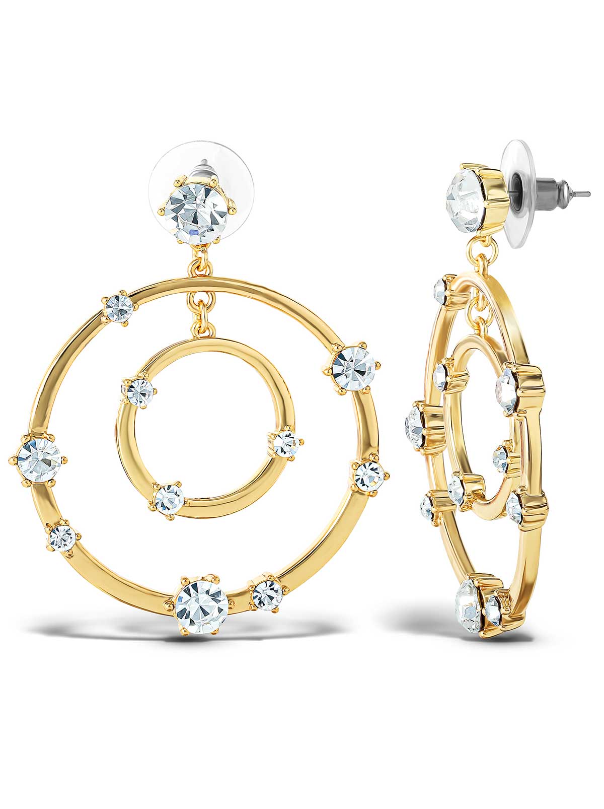 Jessica Simpson Accessories Orbital Crystal Drop Earrings