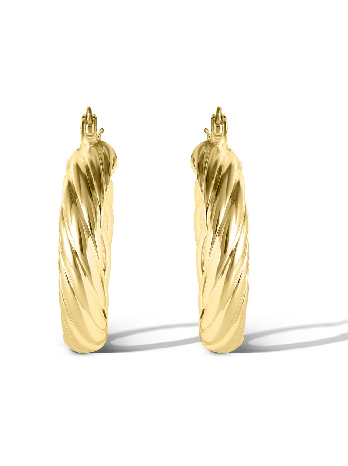 Jessica Simpson Accessories Thick Twisted Hoop Earrings in Gold