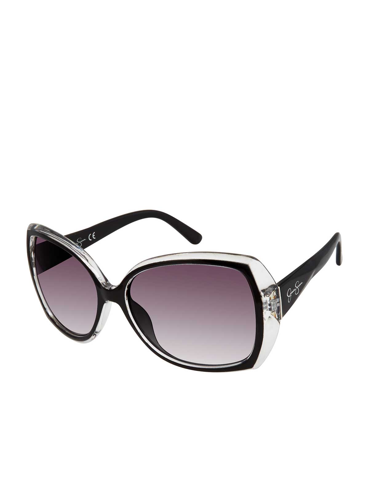 Jessica Simpson Accessories Oversized Butterfly Sunglasses with Bifocal Readers in Black