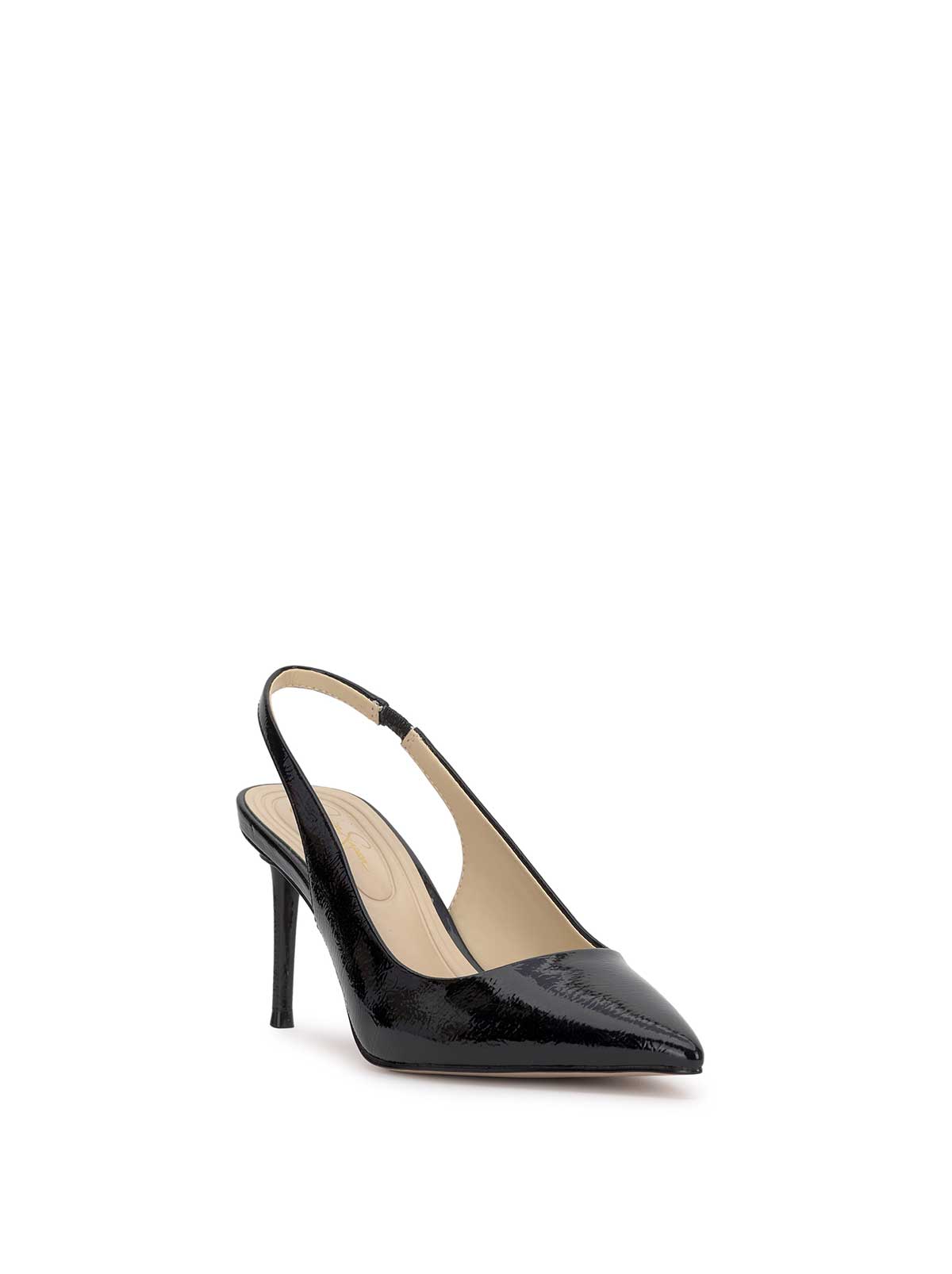 Jessica Simpson Women Souli Sling Back Heel in Black Patent