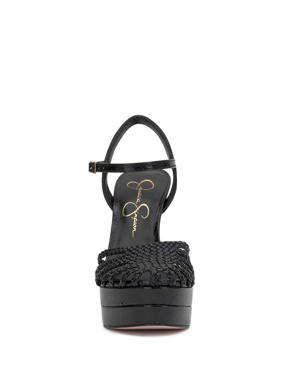 Jessica Simpson Women Inaia Braided Platform Sandal in Black
