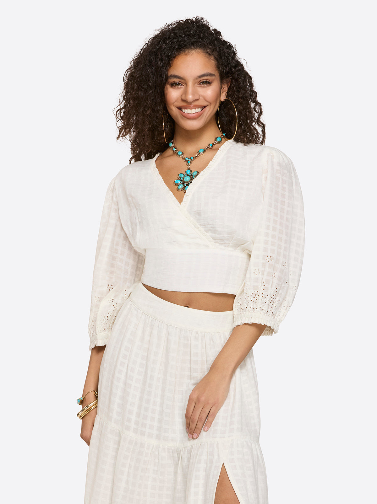 Jessica Simpson Women Patsy Top in Gardenia