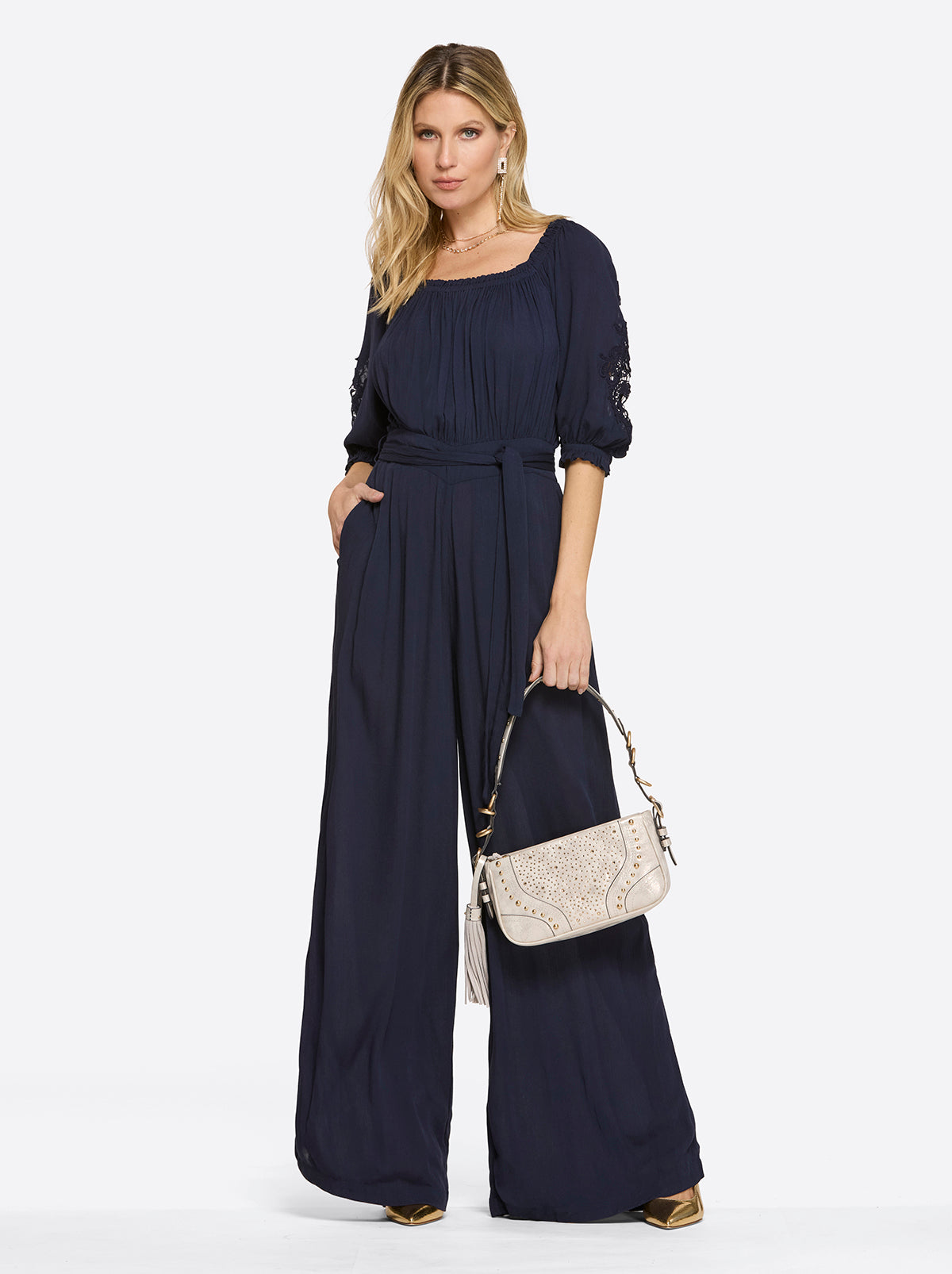 Jessica Simpson Women Nadia Jumpsuit in Night Sky