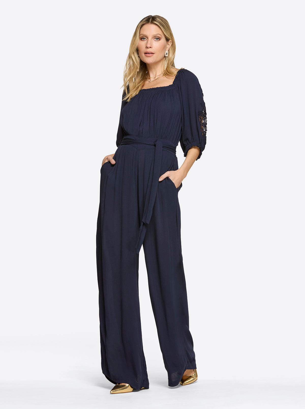 Jessica Simpson Women Nadia Jumpsuit in Night Sky
