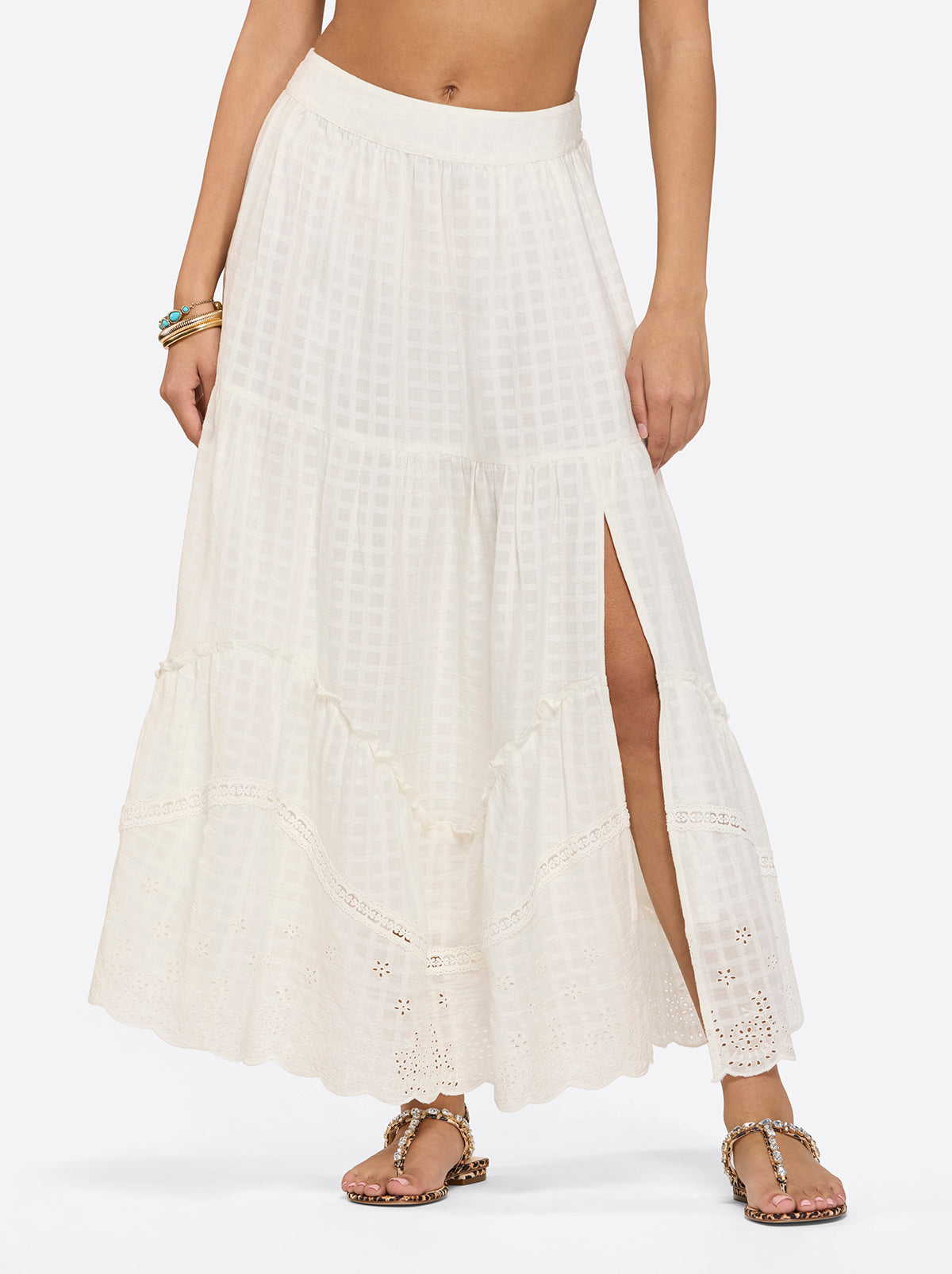 Jessica Simpson Women Paula Maxi Skirt in Gardenia