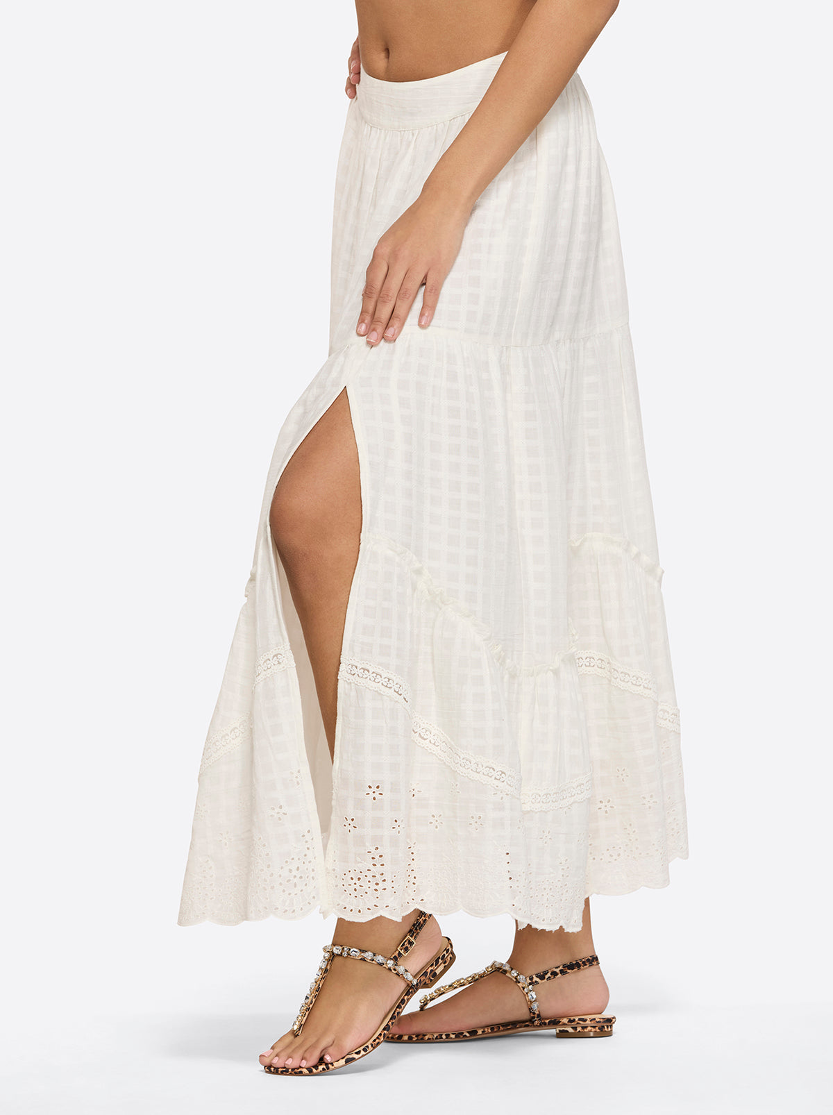 Jessica Simpson Women Paula Maxi Skirt in Gardenia