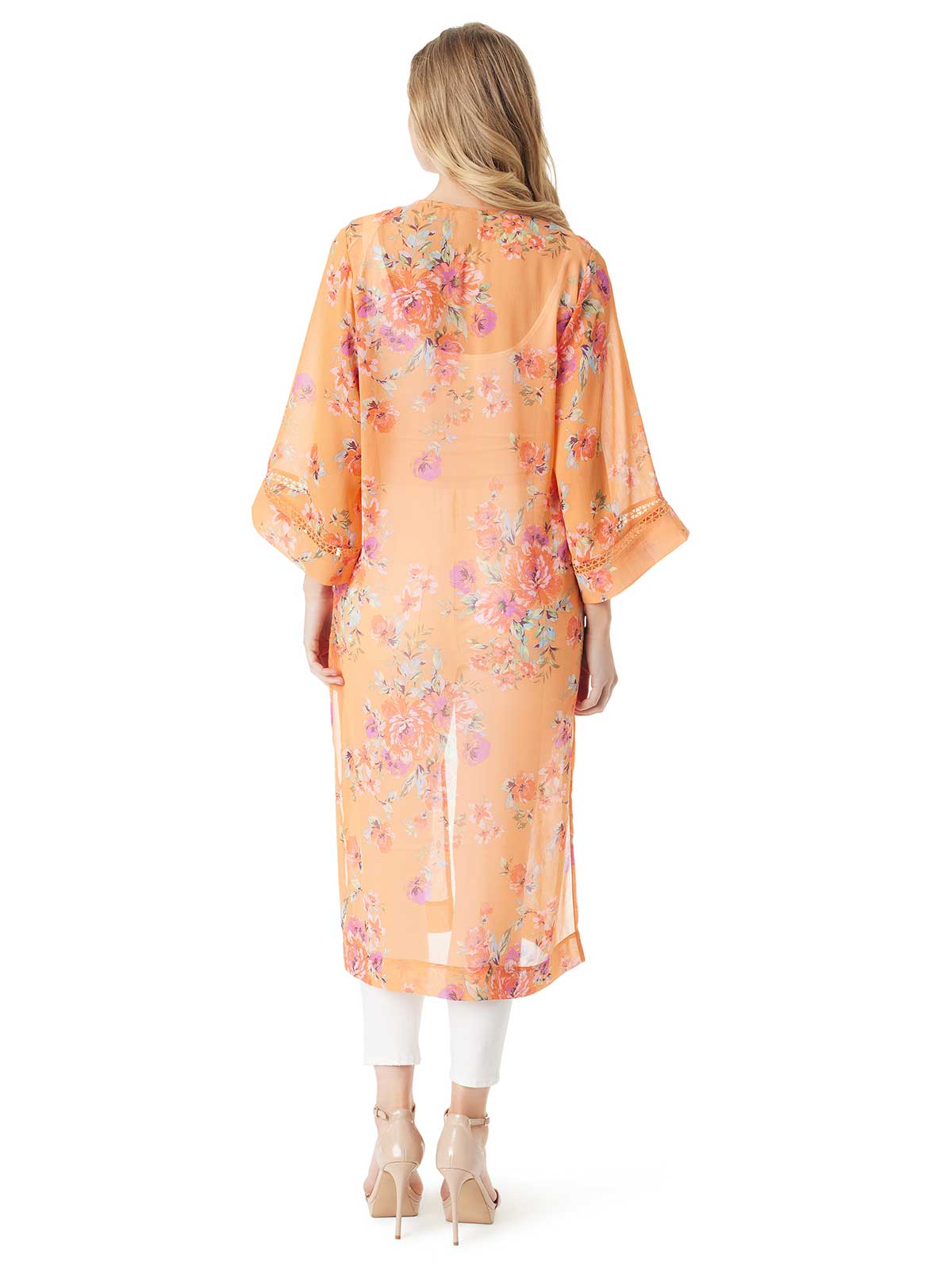 Jessica Simpson Women Caelan Kimono in Watercolor Roses