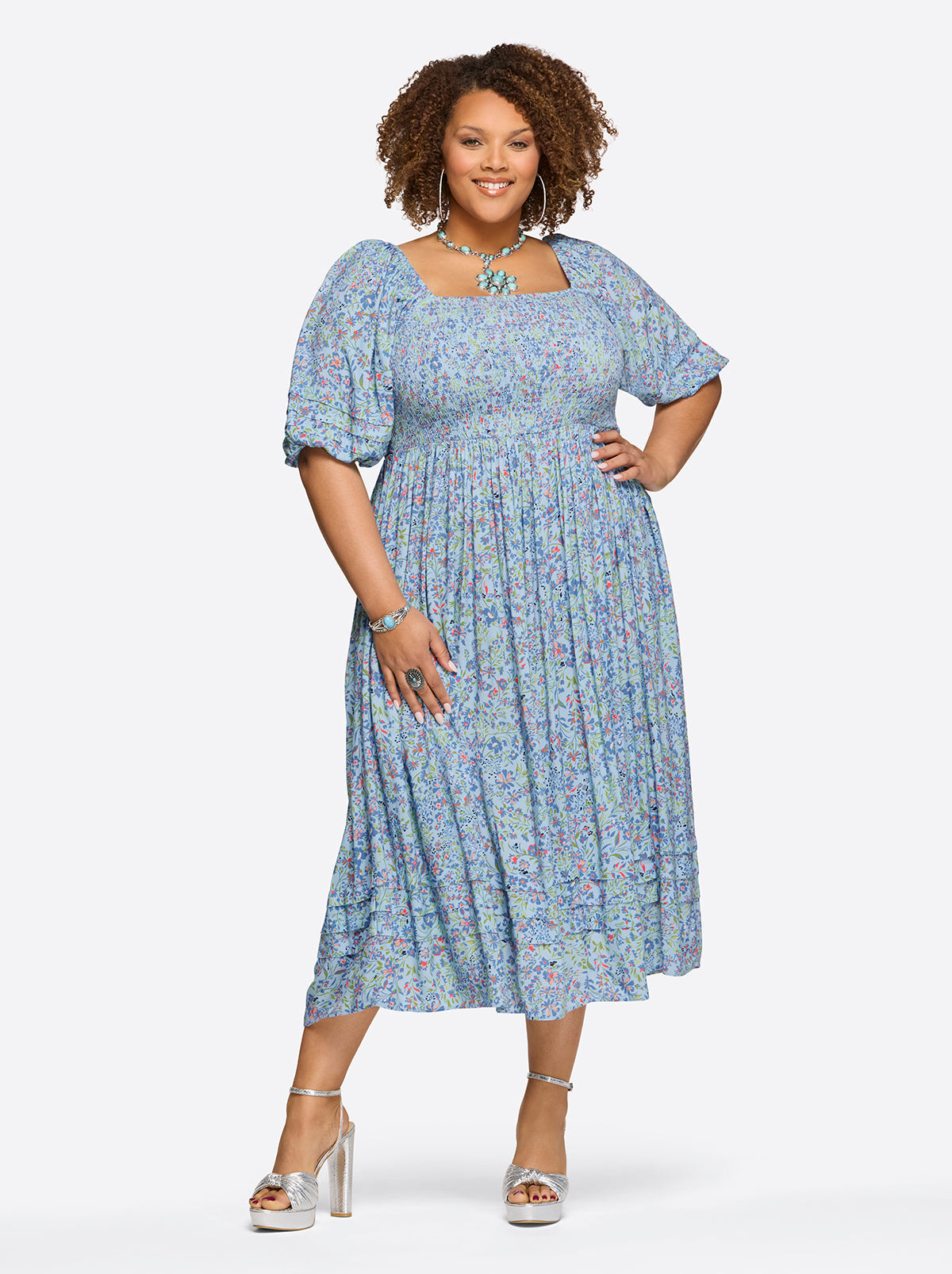 Jessica Simpson Women Simona Dress in Decorative Blossoms