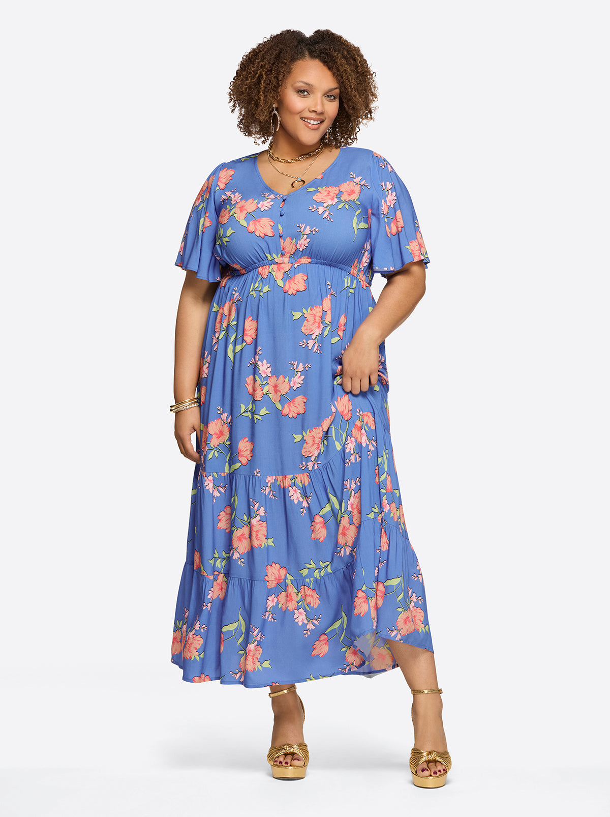 Jessica Simpson Women Naomi Dress in Happy Floret