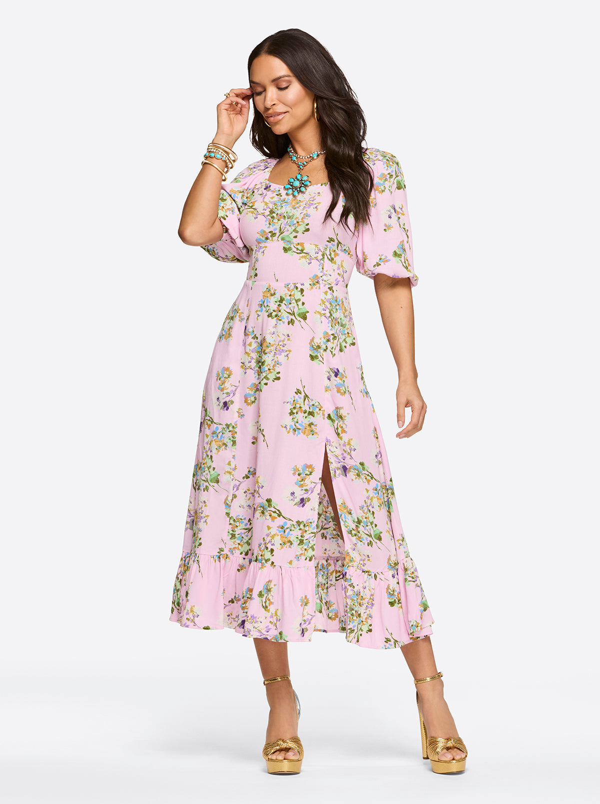Jessica Simpson Women Brixley Dress in Botanic Blossoms