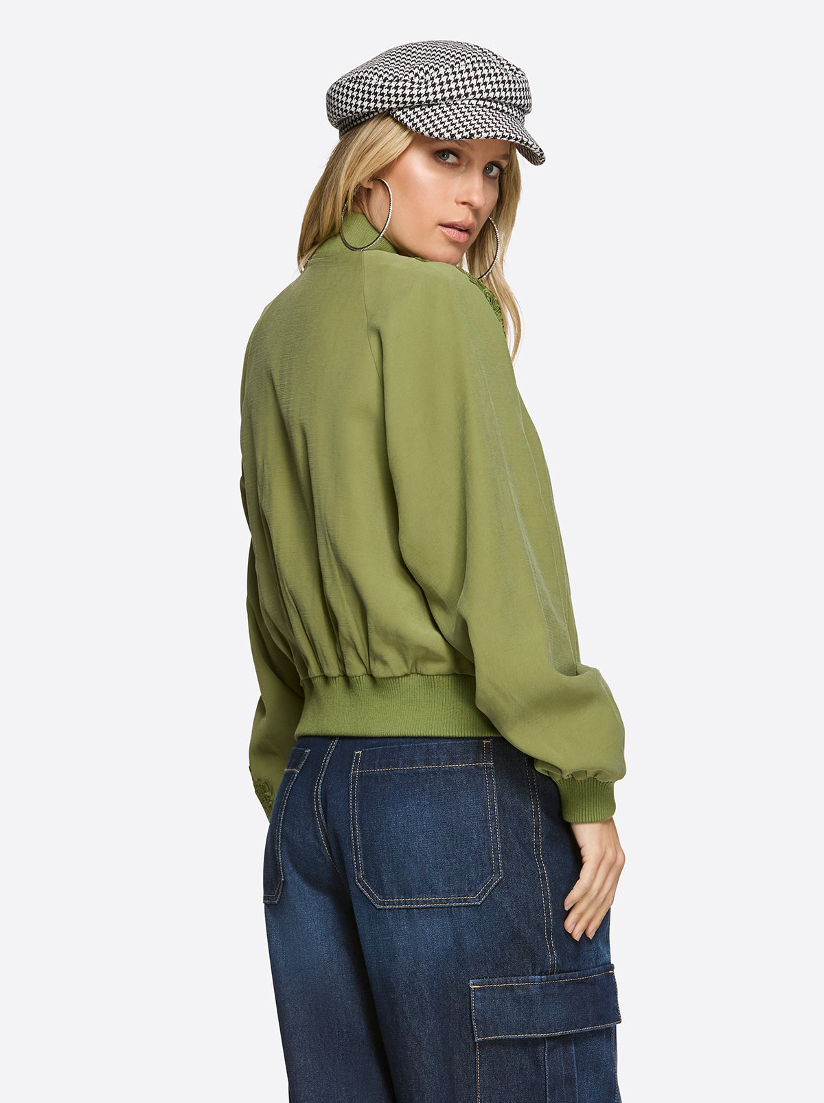Jessica Simpson Women Fynn Bomber Jacket in Mayfly
