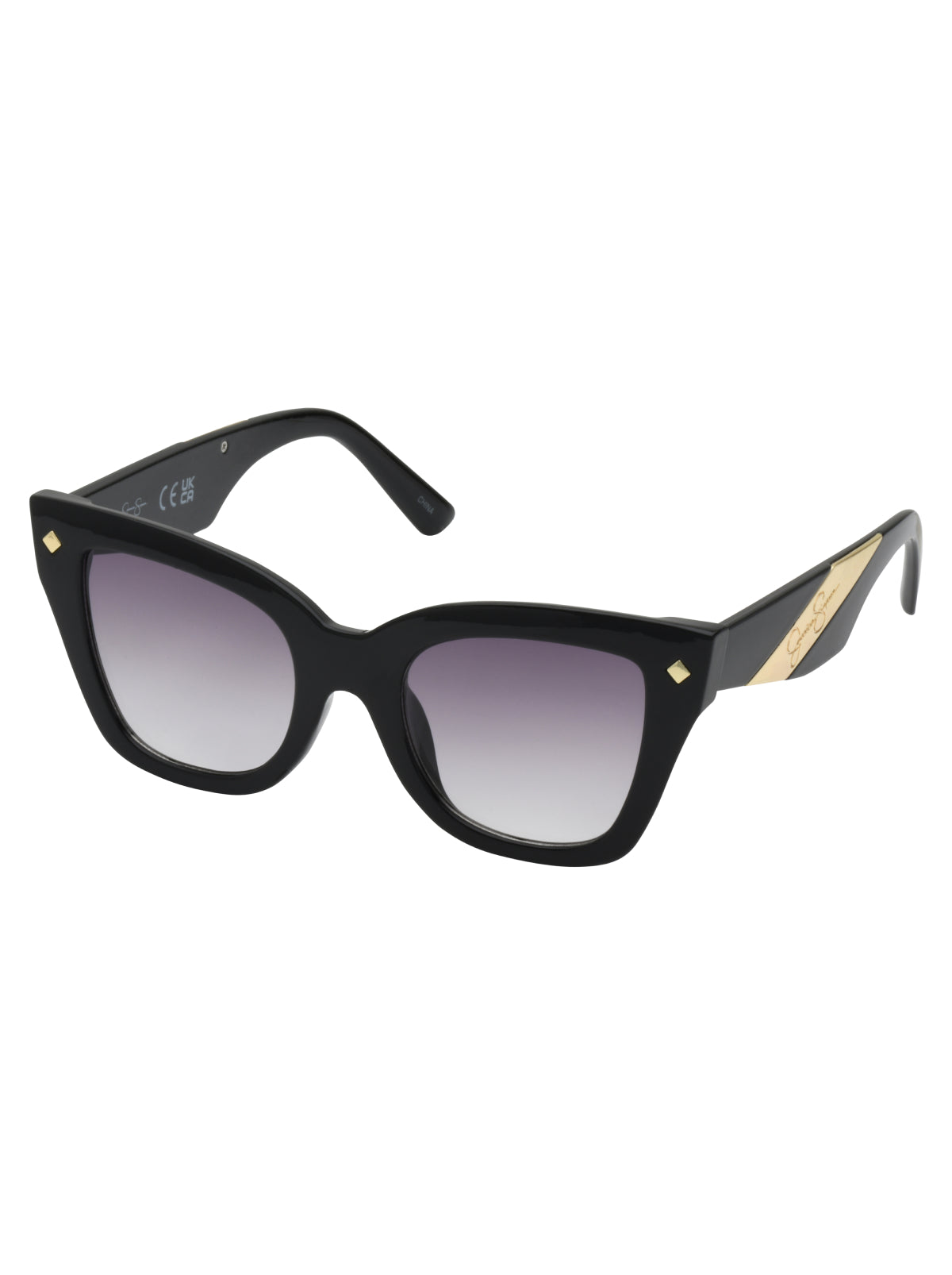 Jessica Simpson Accessories Bold Lux Cat Eye Sunglasses in Black
