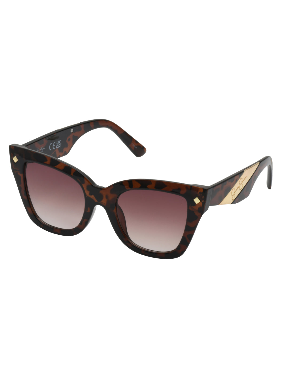Jessica Simpson Accessories Bold Cat Eye Sunglasses in Tortoise