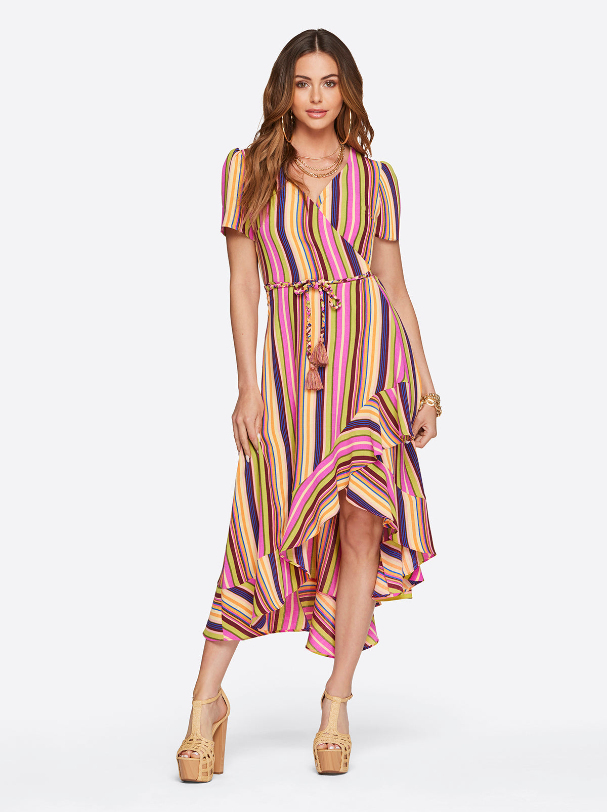Jessica Simpson Women Varsha Wrap Dress in Rose Violet