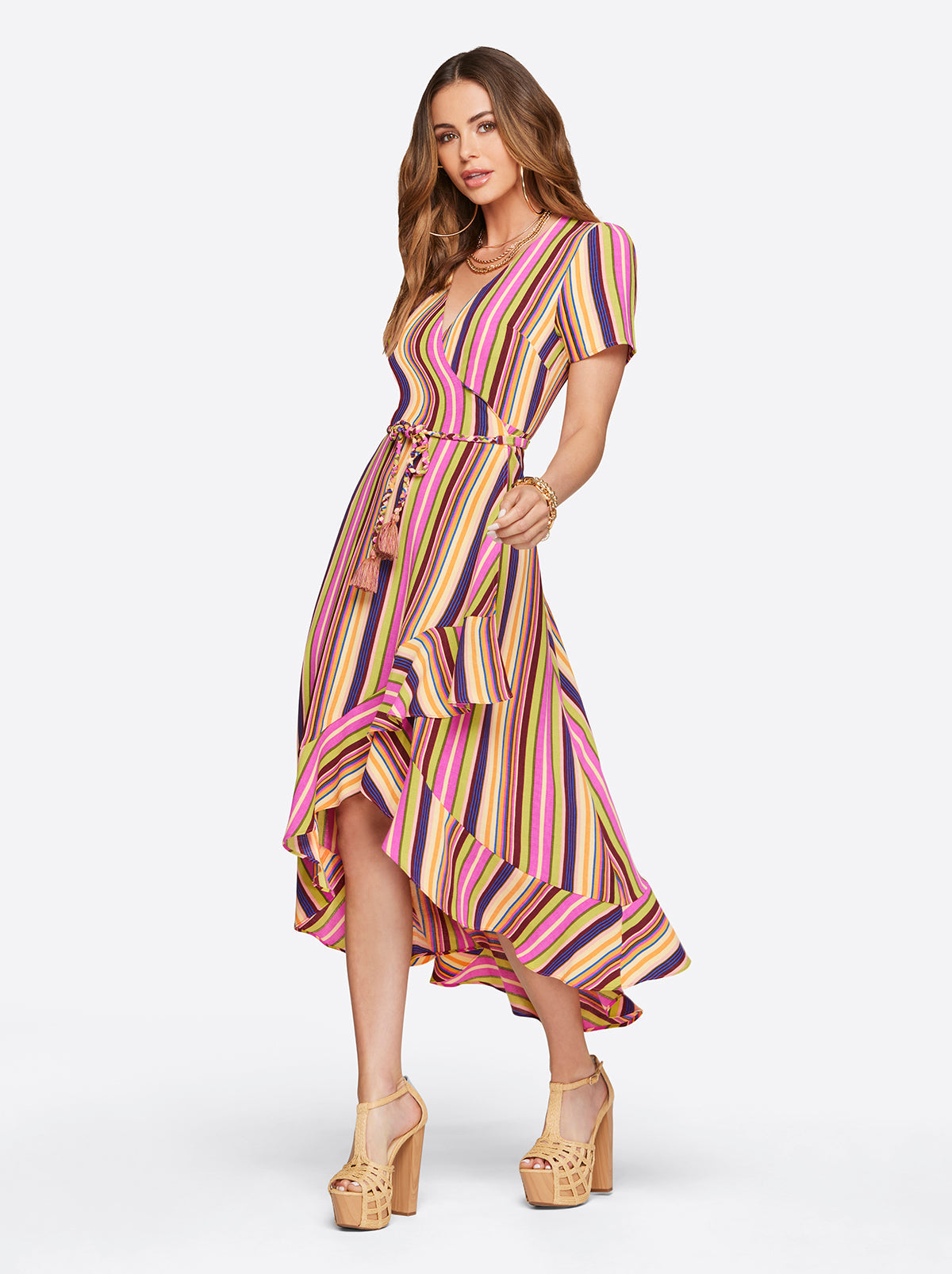 Jessica Simpson Women Varsha Wrap Dress in Rose Violet
