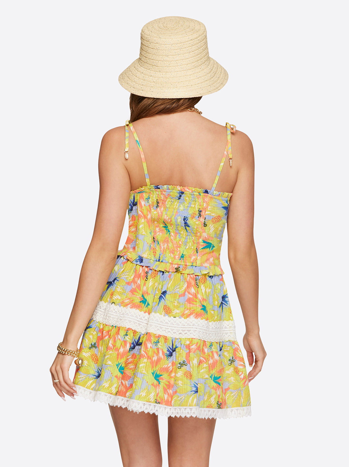 Jessica Simpson Women Clare Peplum Tank in Candy Hibiscus