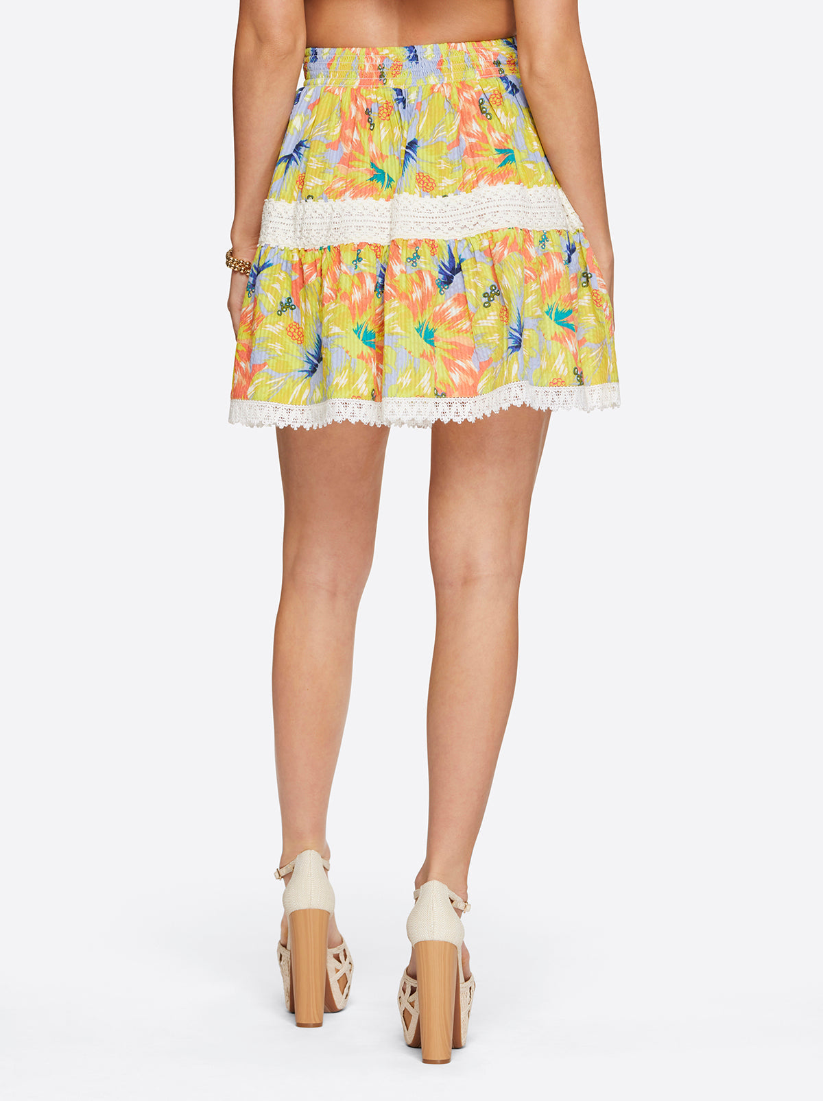 Jessica Simpson Women Indira Tiered Skirt in Candy Hibiscus