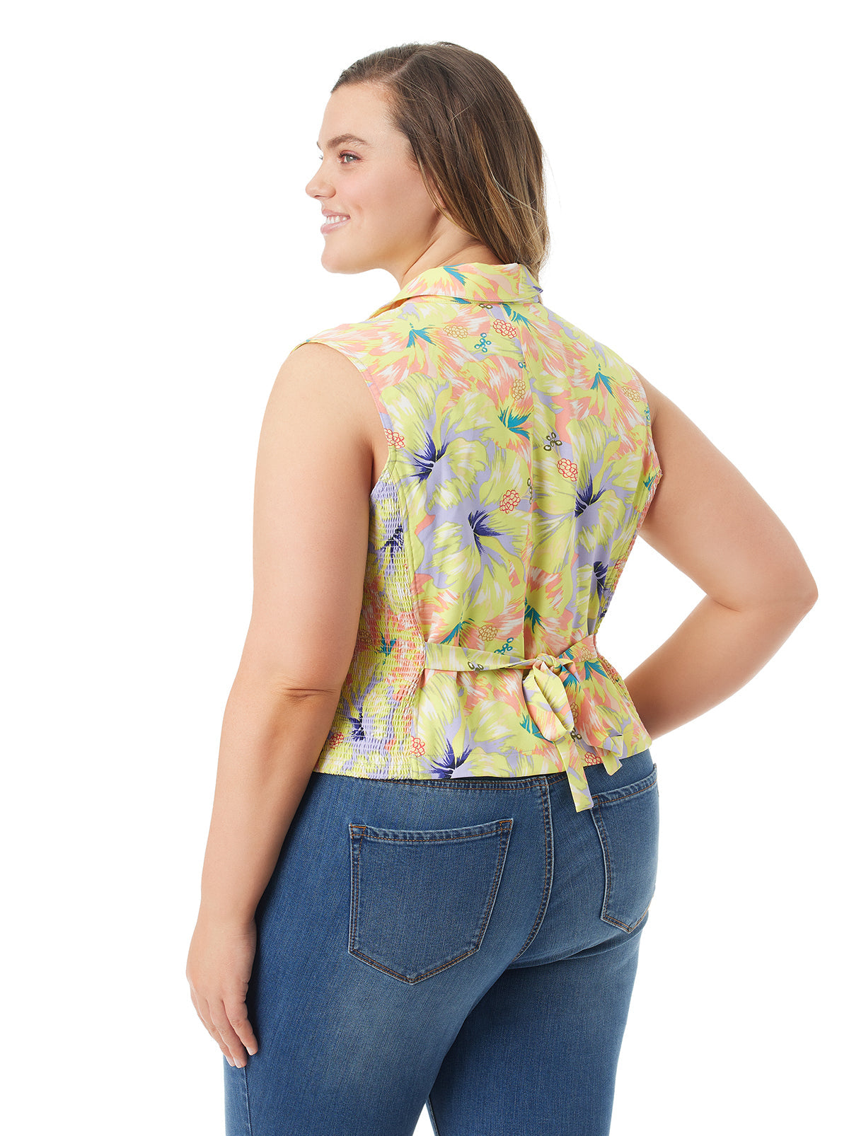 Jessica Simpson Women Embla Vest in Candy Hibiscus