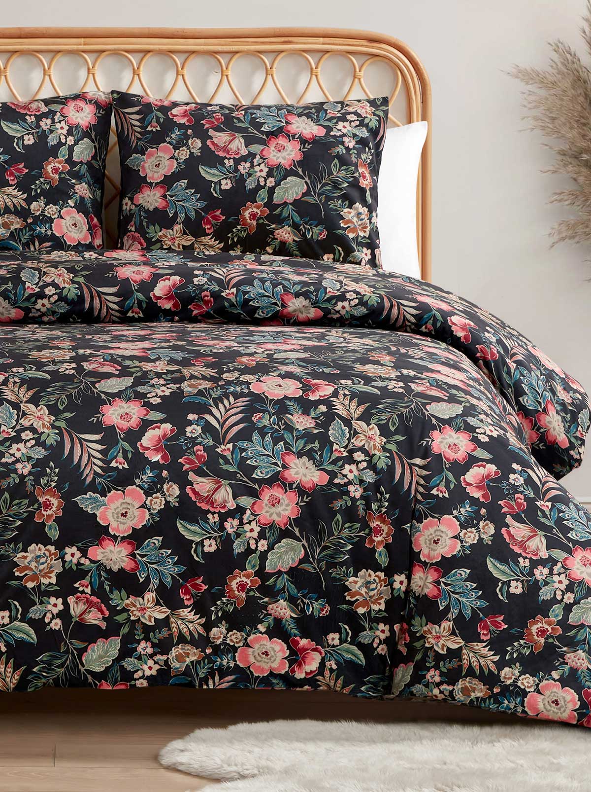 Jessica Simpson Home Arcadian Blooms Velvet Duvet Cover  Set