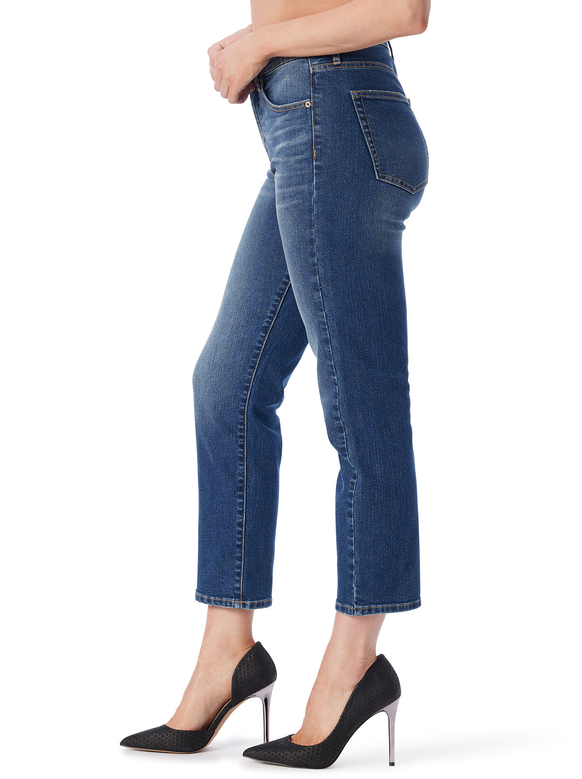 Jessica Simpson Women Harmony Straight High Rise Jean in Particles