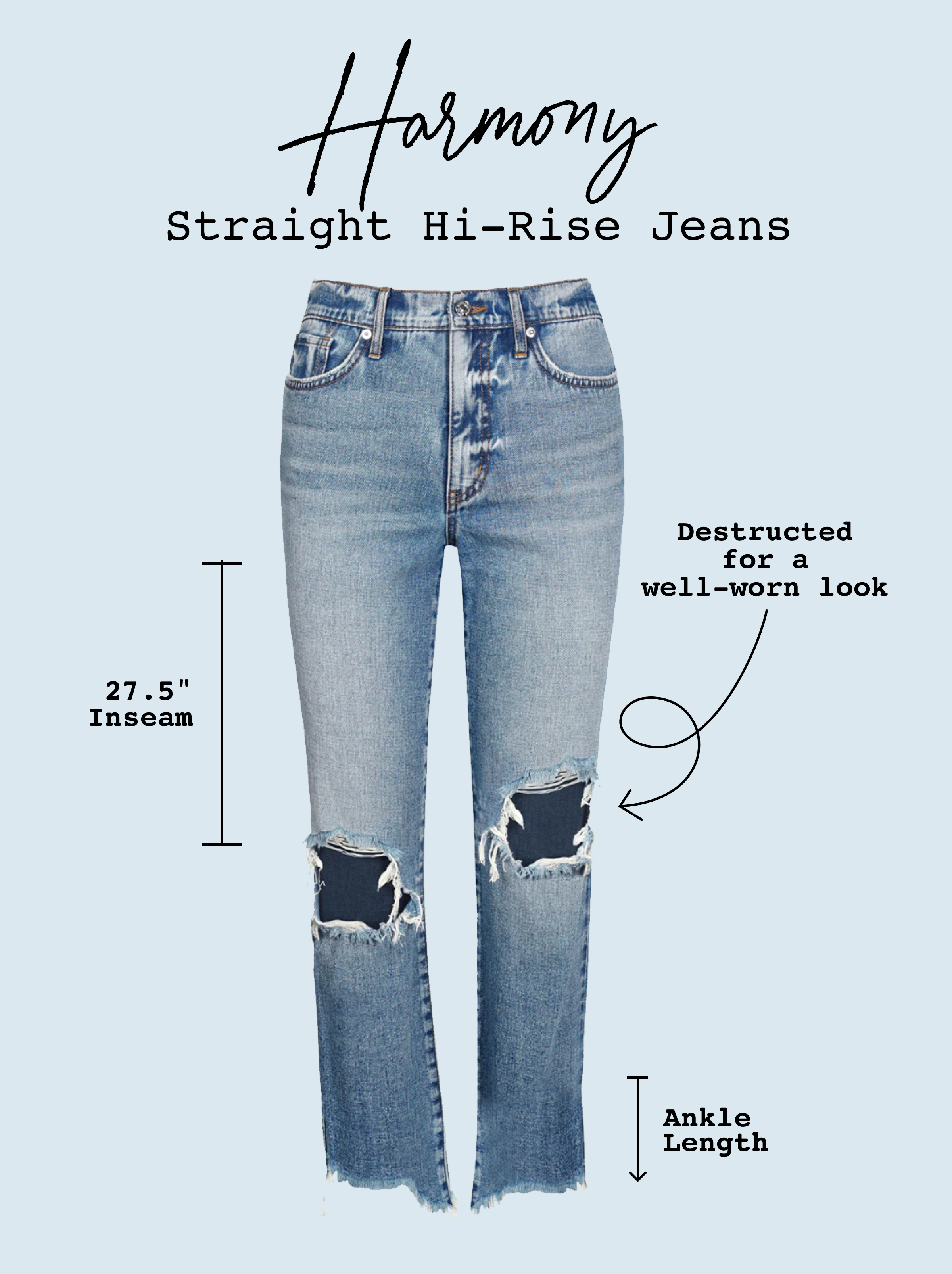 Jessica Simpson Women Harmony Straight High Rise Jean in Sunshine