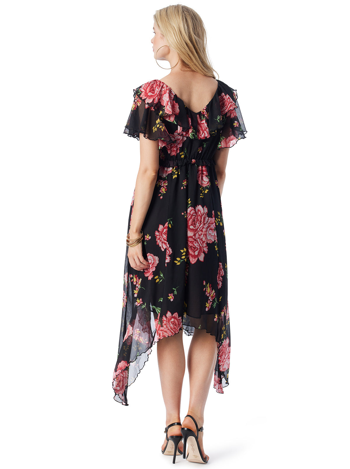 Jessica Simpson Women Maila Maxi Dress in Sketchy Roses