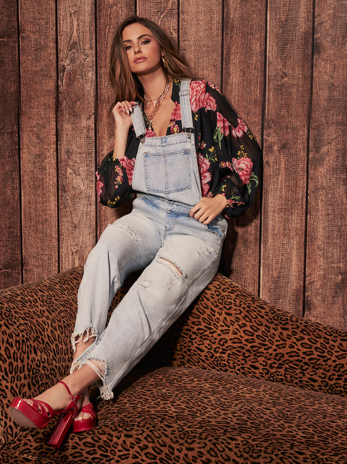 Jessica Simpson Women Baggy Overalls in Folklore