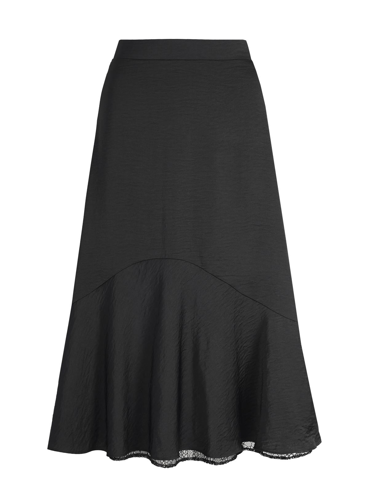 Jessica Simpson Women Haven Lace Hem Skirt in Anthracite