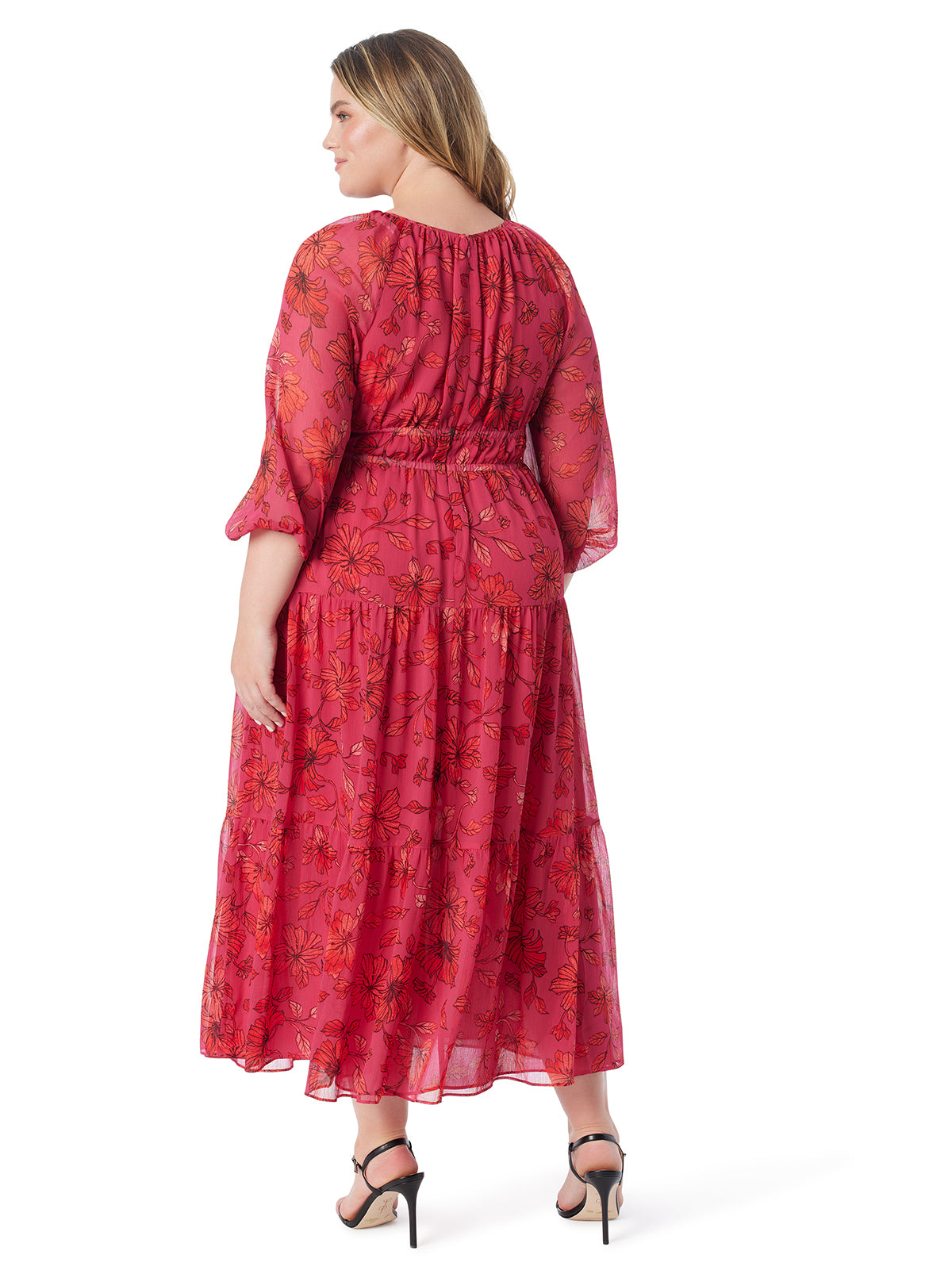 Jessica Simpson Women Adeline Maxi Dress in Outlined Blossoms