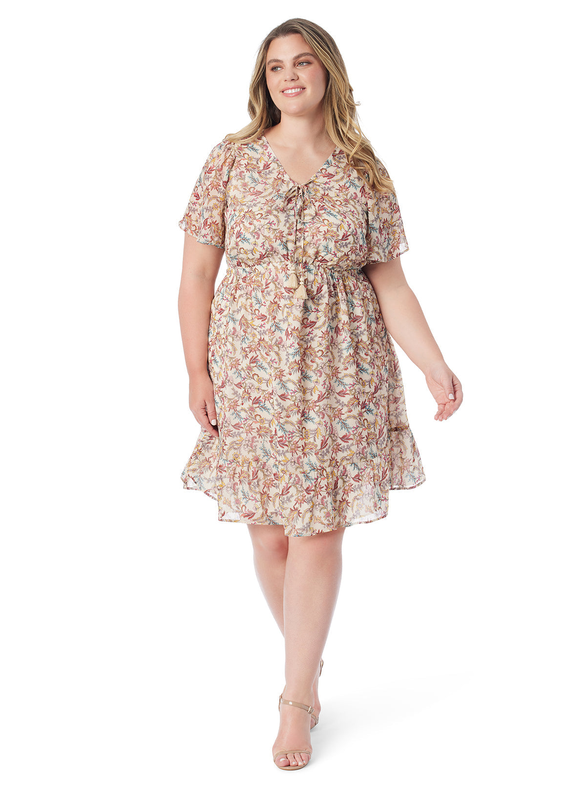 Jessica Simpson Women Regina Dress in Cartoon Florals