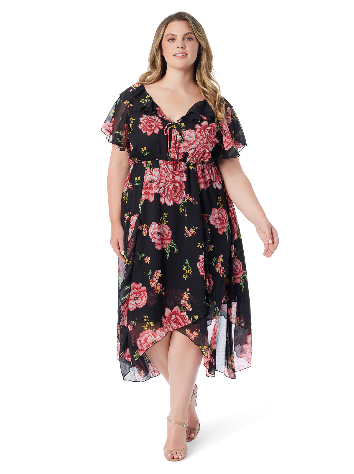 Jessica Simpson Women Elise Dress in Sketchy Roses