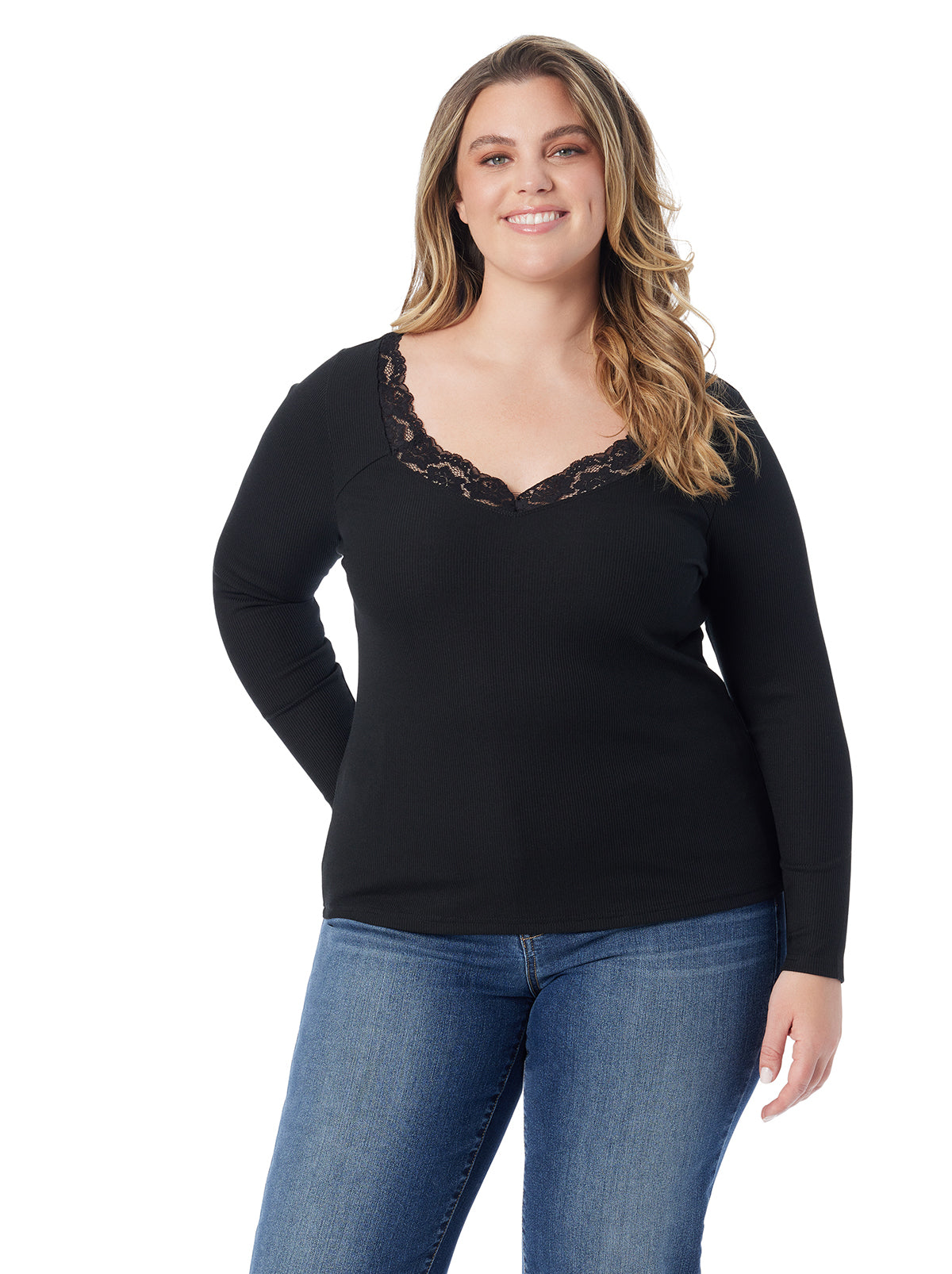 Jessica Simpson Women Laurel Sweetheart Top in Anthracite