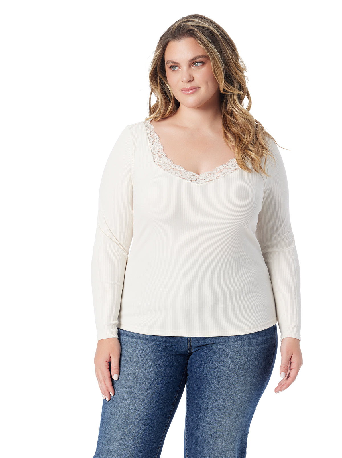 Jessica Simpson Women Laurel Sweetheart Top in Gardenia