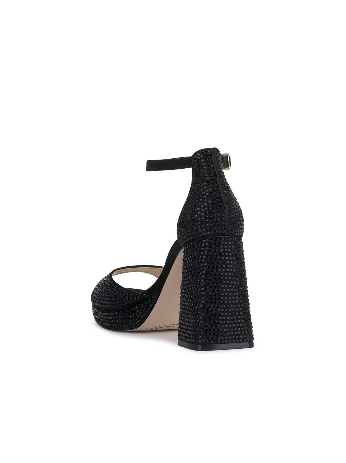 Jessica Simpson Women Kaliah Platform Sandal in Black Embellished