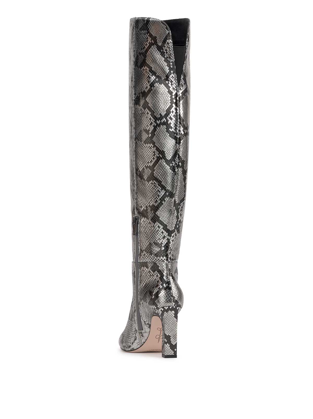 Jessica Simpson Women Mistia Over The Knee Boot in Chrome Snake