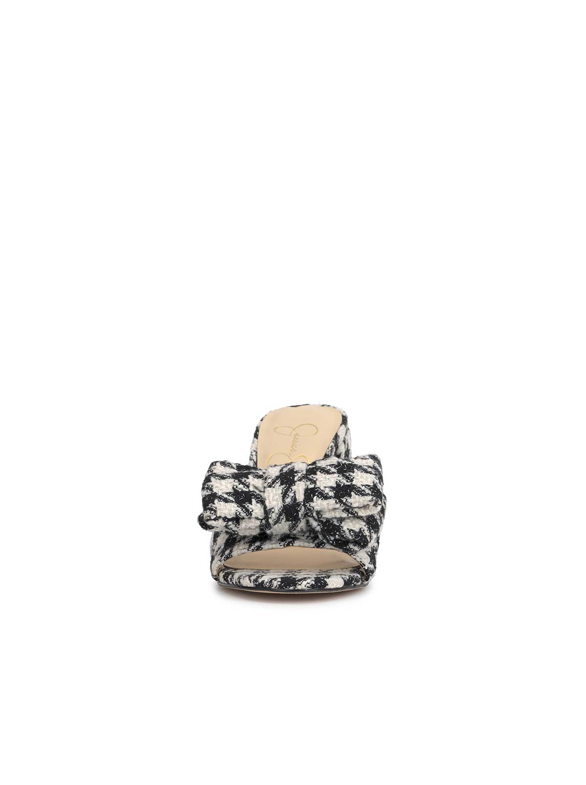 Jessica Simpson Women Romilda Block Heel Sandal in Black/White