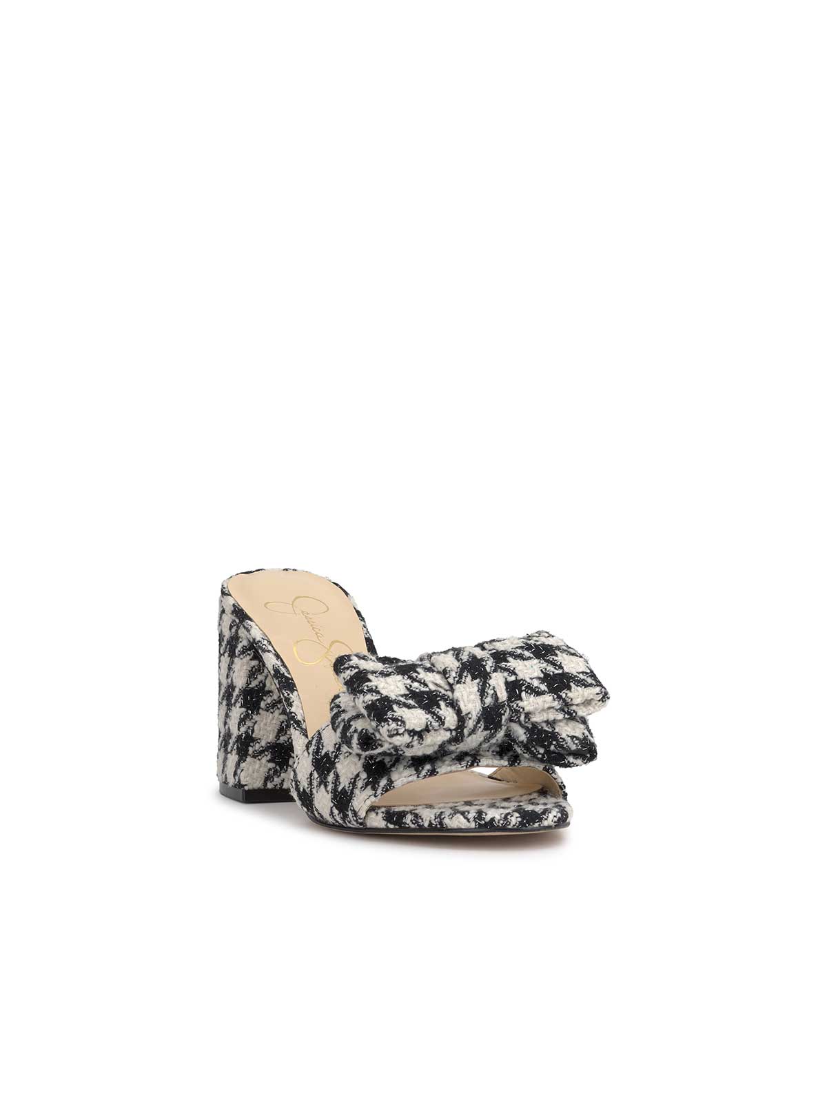 Jessica Simpson Women Romilda Block Heel Sandal in Black/White