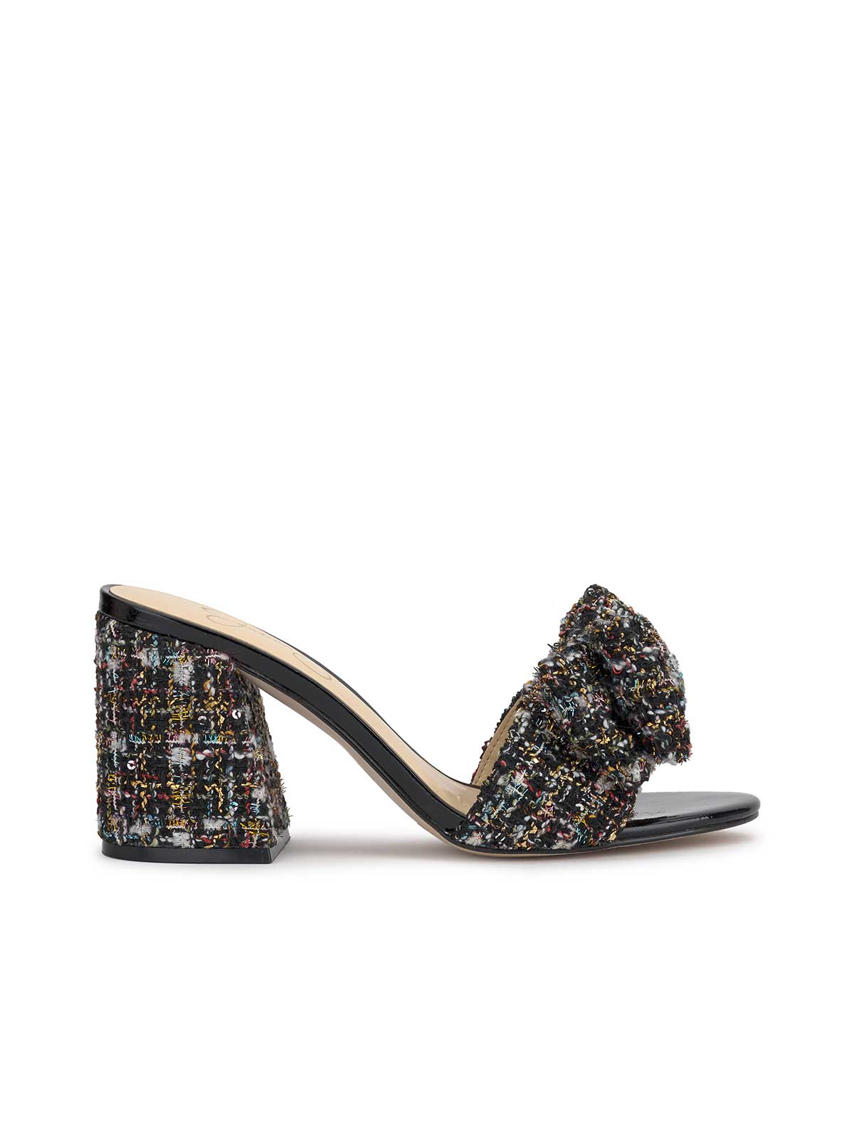 Jessica Simpson Women Romilda Bow Sandal in Tweed Sparkle