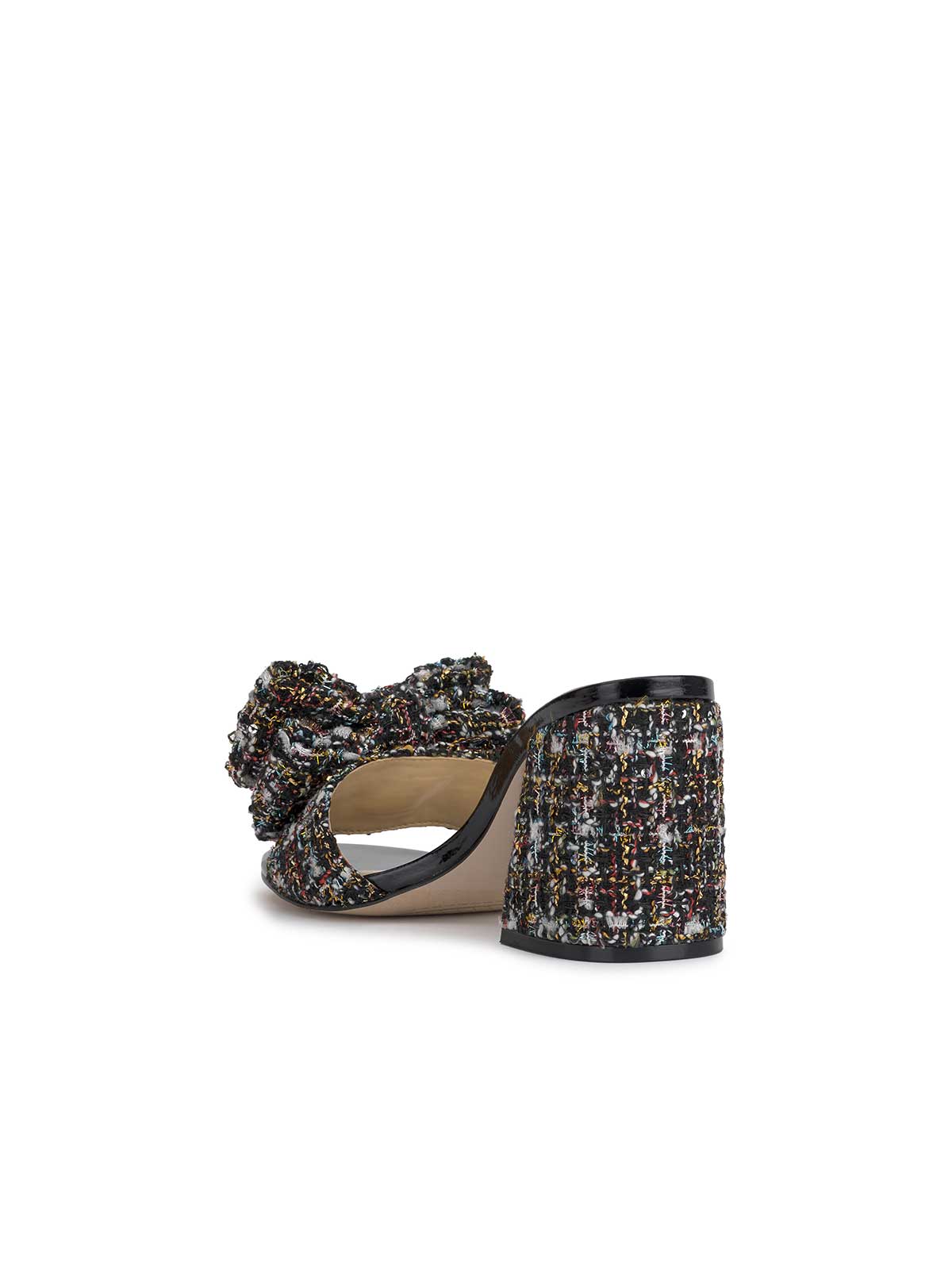 Jessica Simpson Women Romilda Bow Sandal in Tweed Sparkle